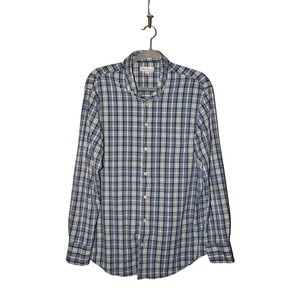 PETER MILLAR $135 Crown Sport Summer Comfort‎ Stretch Plaid Button Down Men's M